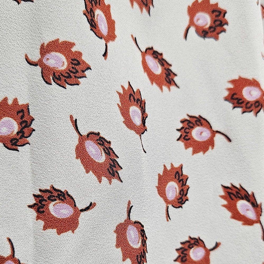 Liz Claiborne Ivory Floral Print Blouse Size Large - Picture 4 of 5